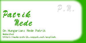 patrik mede business card